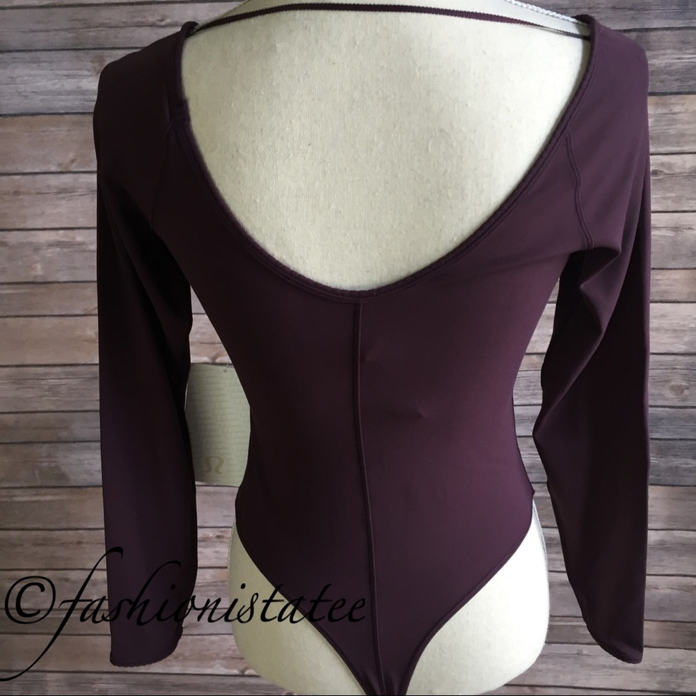 NWT LULULEMON BLACK CHERRY FULL FREEDOM BODYSUIT - Picture 4 of 5